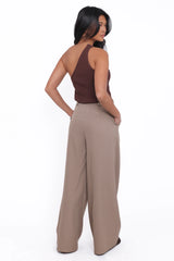 Kathryn Wide Leg Pant - Beige