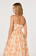 Janna Floral Plunge Midi Dress