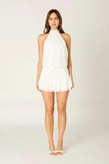 Journi High Neck Mesh Mini Dress