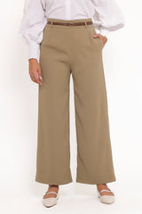 Ceres Belted Wide Leg Pant - Olive