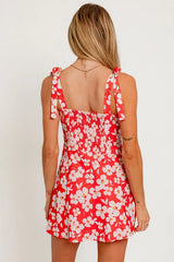 Kailani Floral Shoulder Tie Mini Dress