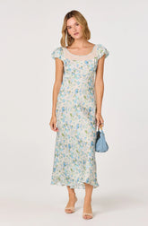 Erma Floral Empire Waist Midi Dress