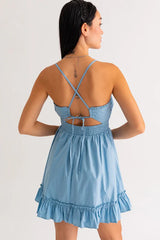 Bluebell Ruffle Mini Dress