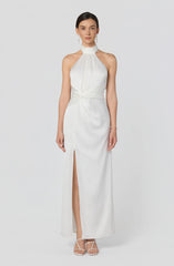 Aspen Twist Front Halter Maxi Dress