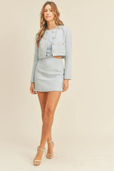 Business Class Chic Premium Cotton Blend Mini Dress