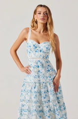 Pellagia Floral Eyelet Midi Dress