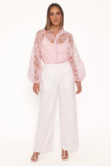 Marni Organza Top - Pink Floral
