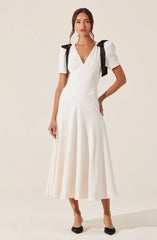 Ciela Bow Puff Sleeve Dress