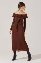 Dorian Ruffle Off Shoulder Dress