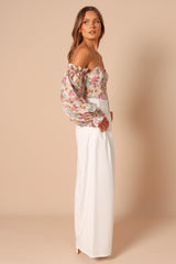 Acantha Bodysuit - Beige Floral