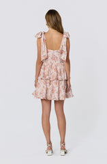 Ainlay Floral Tiered Mini Dress