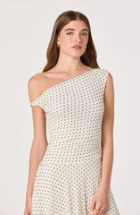 Ciarra Off-Shoulder Asymmetric Midi Dress