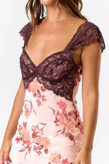 Velvet Bloom Maxi Dress