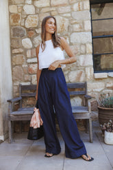 Elinor Cuffed Denim Pant - Dark Wash