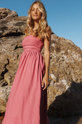 Kayt Strapless Dress - Petal Pink