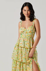Midsummer Floral Tiered Maxi Dress