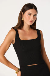 Halie Ribbed Knit Sweater Tank