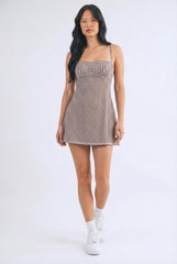 Gingham Sweetheart Soft Sculpt Mini Dress