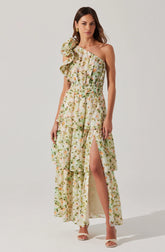 Imelda One Shoulder Floral Maxi Dress