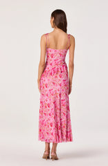 Mejra Floral Ruffle Asymmetric Tank Top