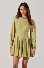 Elowyn Linen Blend Skater Dress
