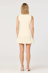 Christen Button-Front Vest Mini Dress