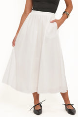 Oakley Midi Skirt - White