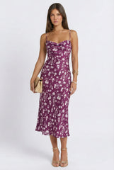 Plum Garden Midi Dress - Extra Small