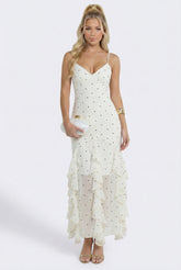 Noir et Blanc Romance Maxi Dress