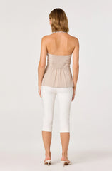 Cithara Checker Longline Halter Vest Top