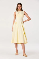 Seraphina Pleated Twist Corset Midi Dress