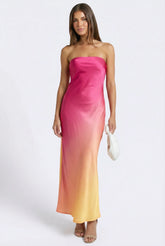 Pink Papaya Ombre Maxi Dress