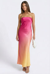 Pink Papaya Ombre Maxi Dress