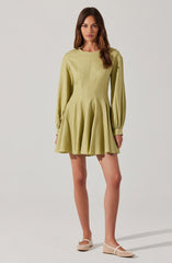 Elowyn Linen Blend Skater Dress