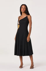 Nola One-Shoulder Knit Midi Dress