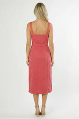 Amelie Linen Button Midi Dress - Small