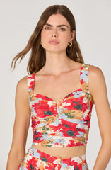Ruched Bustier Crop Top