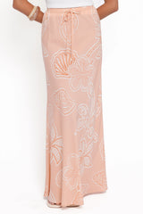 Marissa Maxi Skirt - Peach Floral