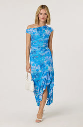Off Shoulder Ruffle Midi Dress