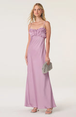 Jade Ruffle Trim Maxi Dress