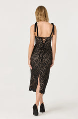 Donne Floral Lace Midi Dress