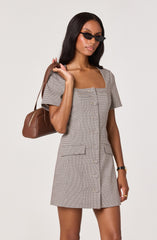 Square Neck Blazer Mini Dress