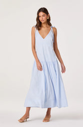 Amalina Drop-Waist Maxi Dress