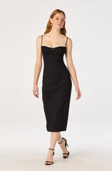 Bea Lace Trim Bustier Midi Dress