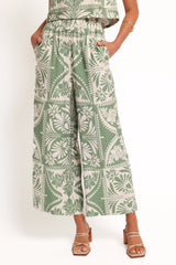 Nevin Pant - Green Floral
