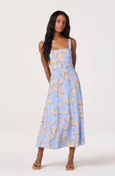 Nathalie Lace Trim Maxi Dress