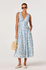 Emmery Floral Wrap Midi Dress