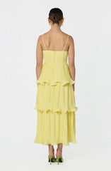 Lupin Pleated Tiered Maxi Dress