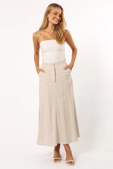 Odetta Maxi Skirt - Oatmeal