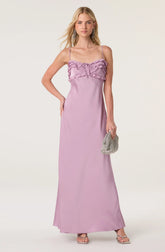 Jade Ruffle Trim Maxi Dress